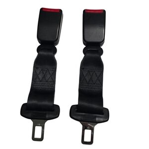 2 pack Universal Car Seat Belt Extender Extension Clip Buckle Black